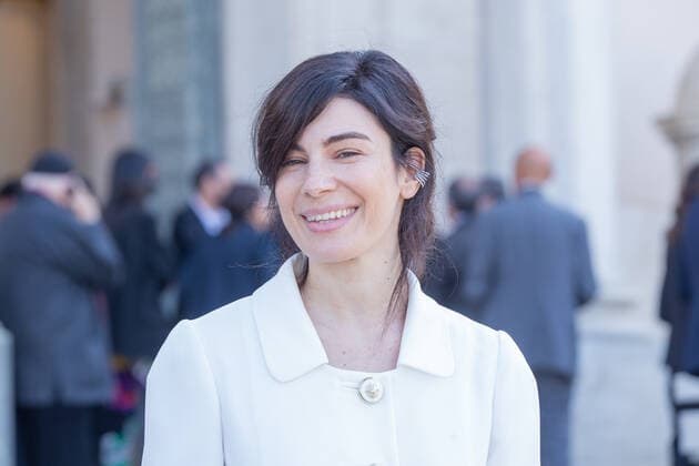 Italy: Nominees for David di Donatello 2022 Awards in Rome Italian actress Rosa Palasciano in front of entrance to Quirinal Palace in Rome for presentation ceremony of nominations for David di Donatello 2022 awards Rome Italy Copyright: MatteoxNardone