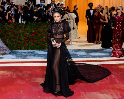 Vanessa Hudgens arrives on the red carpet for The Met Gala at The Metropolitan Museum of Art celebrating the Costume Institute opening of In America: An Anthology of Fashion in New York City on Monday, May 2, 2022.  NYP20220502510 JOHNxANGELILLO