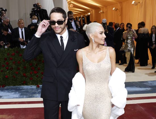 Kim Kardashian and Pete Davidson arrive on the red carpet for The Met Gala at The Metropolitan Museum of Art celebrating the Costume Institute opening of In America: An Anthology of Fashion in New York City on Monday, May 2, 2022.  NYP20220502206 JOHNxANGELILLO