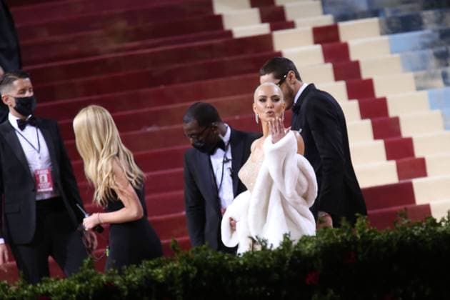 May 2, 2022, New York, NY, USA: KIM KARDASHIAN and PETE DAVIDSON attend the 2022 Met Gala, celebrating Ã¢â‚¬oeIn America: An Anthology of FashionÃ¢â‚¬Â.The Metropolitan Museum of Art, NYC.May 2, 2022. New York USA - ZUMAms4_ 20220502_zaf_ms4_009 Copyright: xSoniaxMoskowitzxGordonx
