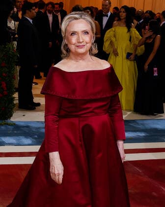 Hillary Rodham Clinton arrives on the red carpet for The Met Gala at The Metropolitan Museum of Art celebrating the Costume Institute opening of In America: An Anthology of Fashion in New York City on Monday, May 2, 2022.  NYP20220502552 JOHNxANGELILLO
