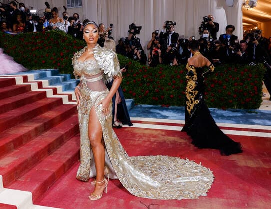 Cardi B. arrives on the red carpet for The Met Gala at The Metropolitan Museum of Art celebrating the Costume Institute opening of In America: An Anthology of Fashion in New York City on Monday, May 2, 2022.  NYP20220502555 JOHNxANGELILLO