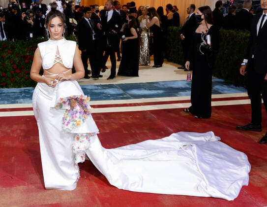 Camila Cabello arrives on the red carpet for The Met Gala at The Metropolitan Museum of Art celebrating the Costume Institute opening of In America: An Anthology of Fashion in New York City on Monday, May 2, 2022.  NYP20220502561 JOHNxANGELILLO