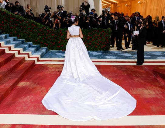 Camila Cabello arrives on the red carpet for The Met Gala at The Metropolitan Museum of Art celebrating the Costume Institute opening of In America: An Anthology of Fashion in New York City on Monday, May 2, 2022.  NYP20220502562 JOHNxANGELILLO