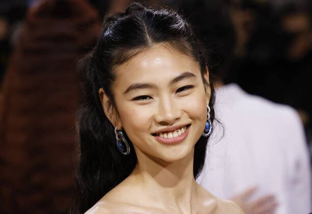HoYeon Jung arrives on the red carpet for The Met Gala at The Metropolitan Museum of Art celebrating the Costume Institute opening of In America: An Anthology of Fashion in New York City on Monday, May 2, 2022.  NYP20220502216 JOHNxANGELILLO