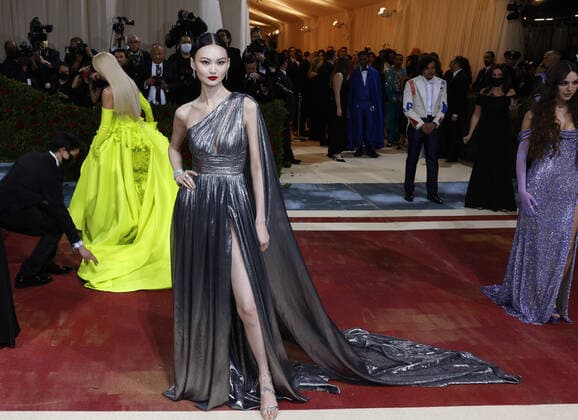 He Cong arrives on the red carpet for The Met Gala at The Metropolitan Museum of Art celebrating the Costume Institute opening of In America: An Anthology of Fashion in New York City on Monday, May 2, 2022.  NYP20220502236A JOHNxANGELILLO