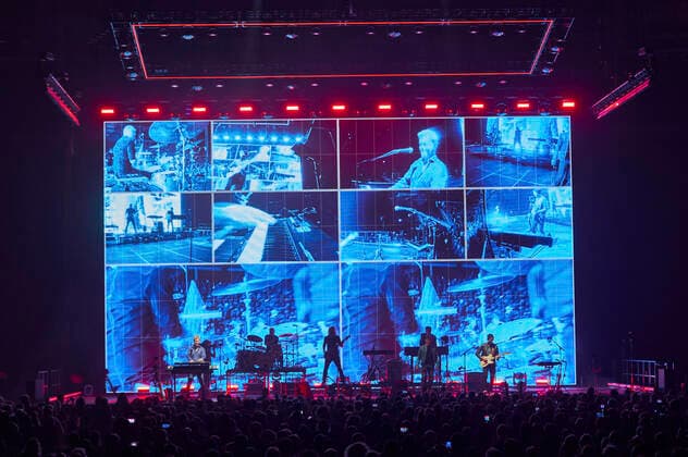 Magne Furuholmen, Morten Harket and Pal Waaktaar Savoy from a ha live at the opening of the Hunting High and Low Tour Germany at ZAG Arena Hannover, 02 05 2022 Foto:xU.xStammx xFuturexImage