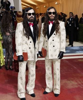 Jared Leto and Alessandro Michele arrive on the red carpet for The Met Gala at The Metropolitan Museum of Art celebrating the Costume Institute opening of In America: An Anthology of Fashion in New York City on Monday, May 2, 2022.  NYP20220502283 JOHNxANGELILLO