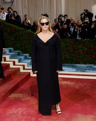Amy Schumer arrives on the red carpet for The Met Gala at The Metropolitan Museum of Art celebrating the Costume Institute opening of In America: An Anthology of Fashion in New York City on Monday, May 2, 2022.  NYP20220502173 JOHNxANGELILLO