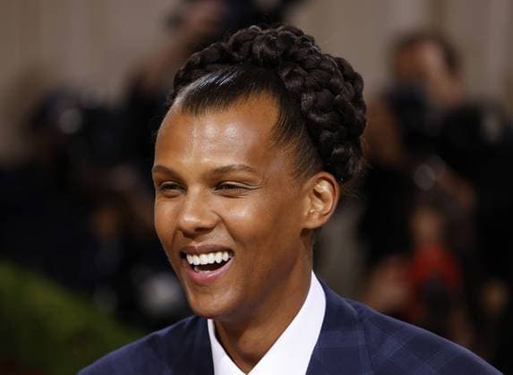 Stromae arrives on the red carpet for The Met Gala at The Metropolitan Museum of Art celebrating the Costume Institute opening of In America: An Anthology of Fashion in New York City on Monday, May 2, 2022.  NYP20220502328 JOHNxANGELILLO