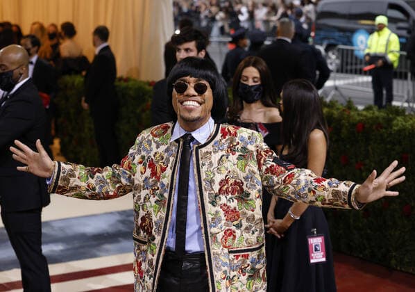 Anderson .Paak arrives on the red carpet for The Met Gala at The Metropolitan Museum of Art celebrating the Costume Institute opening of In America: An Anthology of Fashion in New York City on Monday, May 2, 2022.  NYP20220502325 JOHNxANGELILLO