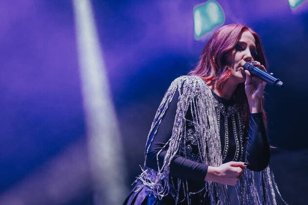 May 3, 2022, Wroclaw, Wroclaw, Poland: The Dutch group Epica was the star of the second day of Wroclawska 3-Maj wka. in Pic: Simone Simons Wroclaw Poland - ZUMAz123 20220503_zip_z123_031 Copyright: xKrzysztofxZatyckix