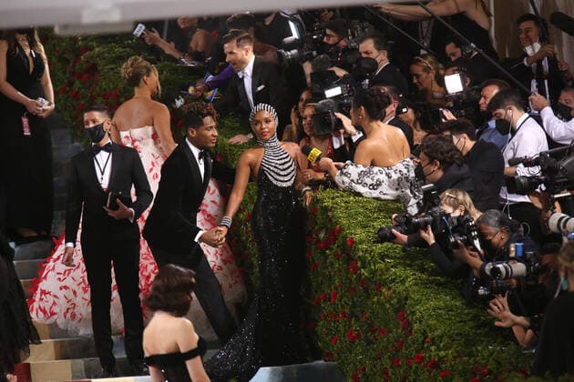 May 2, 2022, New York, NY, USA: JON BATISTE and JANELLE MONAE attend the 2022 Met Gala, celebrating Ã¢â‚¬oeIn America: An Anthology of FashionÃ¢â‚¬Â.The Metropolitan Museum of Art, NYC.May 2, 2022. New York USA - ZUMAms4_ 20220502_zaf_ms4_024 Copyright: xSoniaxMoskowitzxGordonx