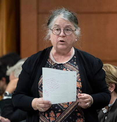 May 3, 2022, Ottawa, ON, Canada: Minister of National Revenue Diane Lebouthillier rises during Question Period, Tuesday, May 3, 2022 in Ottawa. Ottawa Canada  - ZUMAc35_ 20220503_zaf_c35_123 Copyright: xAdrianxWyldx