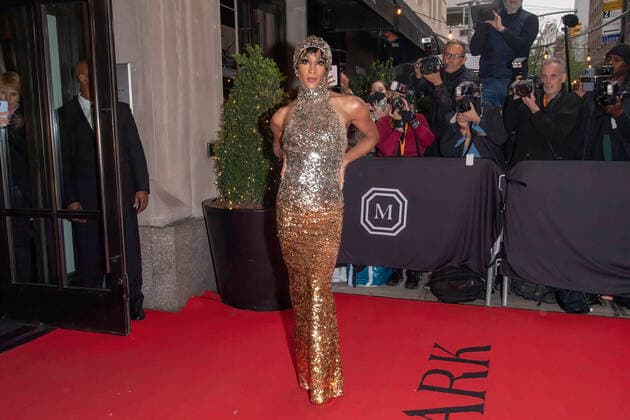 May 2, 2022, New York, United States: Michaela JaÃˆ Rodriguez wearing Moschino departs The Mark Hotel for 2022 Met Gala in New York City. New York United States - ZUMAs197 20220502_zaa_s197_408 Copyright: xRonxAdarx