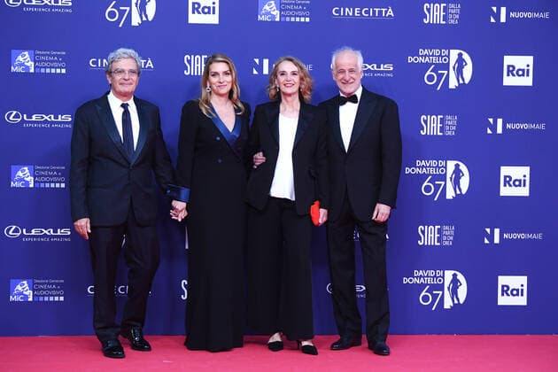 Verleihung des David di Donatello-Preises 2022 in Rom Rome, David Di Donatello 2022 In the photo: Mario Martone, Ippolita Di Majo, Manuela Lamanna, Toni Servillo  Copyright: xMaurizioxD Avanzox xipa-agency.nx xx