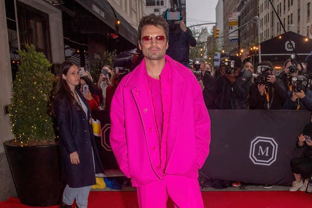 May 2, 2022, New York, United States: Sebastian Stan departs The Mark Hotel for 2022 Met Gala in New York City. New York United States - ZUMAs197 20220502_zaa_s197_386 Copyright: xRonxAdarx