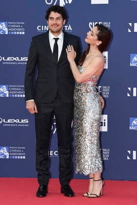 Verleihung des David di Donatello-Preises 2022 in Rom Rome, Cinecitta , David di Donatello 2022. In the photo: Cristiana Dell Anna with her husband Emanuele Scamardella  Copyright: xVincenzoxLandix xipa-agency.netx xVincenzoxLandix