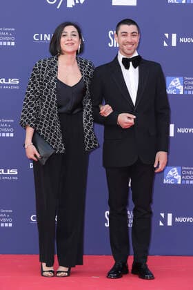 Verleihung des David di Donatello-Preises 2022 in Rom Rome, Cinecitta , David di Donatello 2022. In the photo: Eduardo Scarpetta with his sister Carolina  Copyright: xMarcoxProvvisionatox xipa-agencyx xMarcoxProvvisionatox