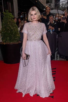 May 2, 2022, New York, United States: Lucy Boynton wearing Chanel departs The Mark Hotel for 2022 Met Gala in New York City. New York United States - ZUMAs197 20220502_zaa_s197_427 Copyright: xRonxAdarx