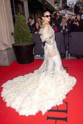 May 2, 2022, New York, United States: Rosalia wearing Givenchy departs The Mark Hotel for 2022 Met Gala in New York City. New York United States - ZUMAs197 20220502_zaa_s197_464 Copyright: xRonxAdarx