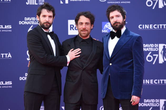 Verleihung des David di Donatello-Preises 2022 in Rom 67th David Di Donatello red carpet Fabio D Innocenzo, Elio Germano,Damiano D Innocenzo attends the 67th David Di Donatello red carpet on May 03, 2022 in Rome, Italy Massimo Insabato Copyright: xMassimoxInsabatox