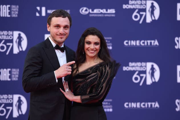Verleihung des David di Donatello-Preises 2022 in Rom 67th David Di Donatello red carpet Franz Rogowski, Aurora Giovinazzo attends the 67th David Di Donatello red carpet on May 03, 2022 in Rome, Italy Massimo Insabato Copyright: xMassimoxInsabatox