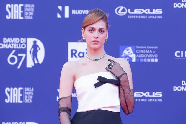 Verleihung des David di Donatello-Preises 2022 in Rom Italy: Red Carpet of David di Donatello 2022 Awards ceremony Miriam Leone attends the red carpet of David di Donatello 2022 awards ceremony in Rome Rome Italy Copyright: MatteoxNardone