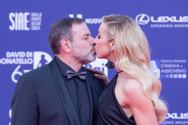 Verleihung des David di Donatello-Preises 2022 in Rom Italy: Red Carpet of David di Donatello 2022 Awards ceremony Fausto Brizzi and Silvia Salis attend the red carpet of David di Donatello 2022 awards ceremony in Rome Rome Italy Copyright: MatteoxNardone