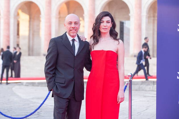 Verleihung des David di Donatello-Preises 2022 in Rom Italy: Red Carpet of David di Donatello 2022 Awards ceremony Rosa Palasciano and Ciro De Caro attend the red carpet of David di Donatello 2022 awards ceremony in Rome Rome Italy Copyright: MatteoxNardone