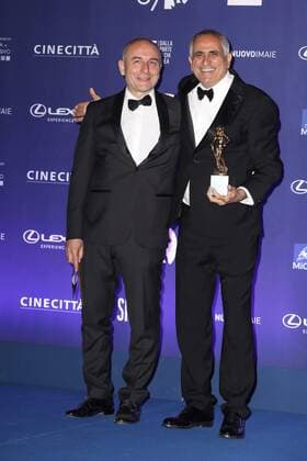 Photo IPP Pizzi Paolo Rome 03 05 2022 award ceremony of the 67th David Di Donatello award of Italian cinema In photo Leonardo Di Costanzo and Bruno Oliviero, award for best screenplay Italy Photo Press World Copyright  0