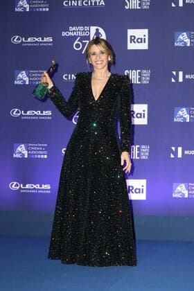 Photo IPP Pizzi Paolo Rome 03 05 2022 ceremony of delivery of 67 David Di Donatello award of Italian cinema In photo Teresa Saponangelo, best supporting actress Italy Photo Press World Copyright  0