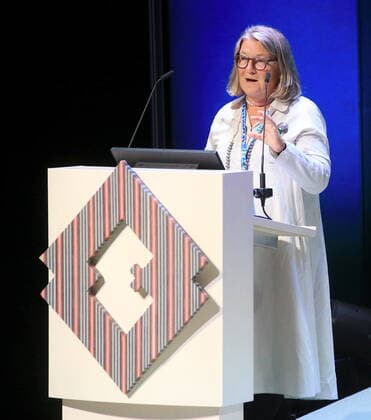 05.05.2022, Tartu. European Museum of the Year Award (EMYA) in Estonian National Museum. On the photo Jette Sandahl- Chair, European Museum Forum. Photo Margus Ansu, Tartu Postimees Tartu Tartumaa Estonia 1MA05MAY22R8  Copyright: xMargusxAnsux Jette Sandahl