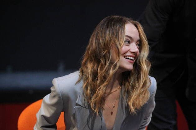 Entertainment Themen der Woche KW18 May 5, 2022, Athens, Greece: Emma Stone attends a press conference after the screening of her new short film Bleat (or Vlihi in Greek) of the Greek director Yorgos Lanthimos at the Greek National Opera in Athens. Athens Greece - ZUMAv62_ 20220505_zaf_v62_021 Copyright: xAristidisxVafeiadakisx