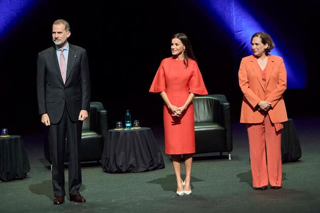 Spanisches Königspaar bei der Verleihung des nationalen Forschungspreises in Barcelona 05-05-2022 Barcelona Queen Letizia and King Felipe attend the national research awards 2021 at the auditorium of the Barcelona International Convention Center (CCIB) in Barcelona. No Spain Â  Copyright: xPPEx