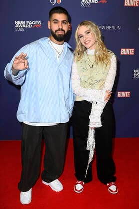 Monet192 and Esther Graf at the Bunte New Faces Award Music 2022 at The Reed Berlin, 05 05 2022 Foto:xF.xKernx xFuturexImage