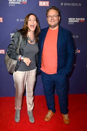 Ulrike Frank with husband Marc Schubring at the Bunte New Faces Award Music 2022 at The Reed Berlin, 05 05 2022 Foto:xF.xKernx xFuturexImage