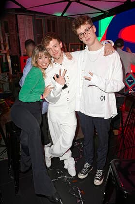 Nina Ensmann, Timur Bartels and Jannik Brunke at the Bunte New Faces Award Music 2022 at The Reed Berlin, 05 05 2022 Foto:xF.xKernx xFuturexImage