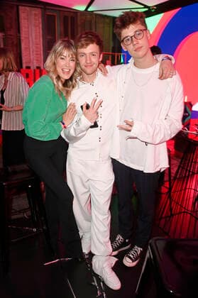 Nina Ensmann, Timur Bartels and Jannik Brunke at the Bunte New Faces Award Music 2022 at The Reed Berlin, 05 05 2022 Foto:xF.xKernx xFuturexImage