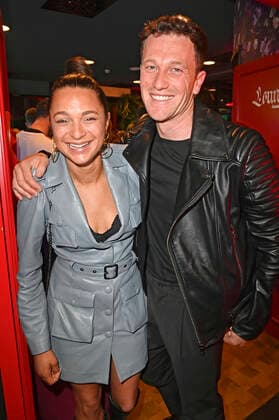 Taneshia Abt and Artjom Gilz at the Bunte New Faces Award Music 2022 at The Reed Berlin, 05 05 2022 Foto:xF.xKernx xFuturexImage