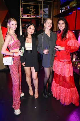 Trixi Giese, guest, Ambre Vallet and Rebecca Kunikowski at the Bunte New Faces Award Music 2022 at The Reed Berlin, 05 05 2022 Foto:xF.xKernx xFuturexImage