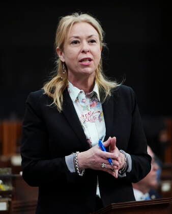 May 6, 2022, Ottawa, Ontario, Canada: Conservative member of Parliament Dominique Vien speaks during question period in the House of Commons on Parliament Hill in Ottawa on Friday, May 6, 2022. Ottawa Canada  - ZUMAc35_ 20220506_zaf_c35_029 Copyright: xSeanxKilpatrickx