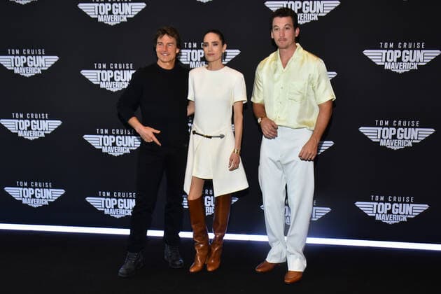 Top Gun Maverick Film Photocall MEXICO CITY, MEXICO - MAY 6, 2022: Tom Cruise, Jennifer Connelly and Miles Teller pose for photos during the film photocall to promote Top Gun Maverick at Ritz Carton Mexico City Hotel. On May 6, 2022 in Mexico City, Mexico. (Photo by Carlos Tischler Eyepix Group). Copyright: xCarlosxTischlerx xEyepixxGroupx EYEPIX_CT_06052022_64064