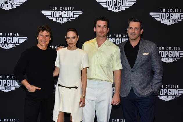 Top Gun Maverick Film Photocall MEXICO CITY, MEXICO - MAY 6, 2022: Tom Cruise, Jennifer Connelly, Miles Teller and Jon Hamm pose for photos during the film photocall to promote Top Gun Maverick at Ritz Carton Mexico City Hotel. On May 6, 2022 in Mexico City, Mexico. (Photo by Carlos Tischler Eyepix Group). Copyright: xCarlosxTischlerx xEyepixxGroupx EYEPIX_CT_06052022_64073