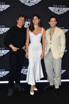 Top Gun Maverick Film Photocall MEXICO CITY, MEXICO - MAY 6, 2022: Tom Cruise, Monica Barbaro and Dany Ramirez pose for photos during the film photocall to promote Top Gun Maverick at Ritz Carton Mexico City Hotel. On May 6, 2022 in Mexico City, Mexico. (Photo by Carlos Tischler Eyepix Group). Copyright: xCarlosxTischlerx xEyepixxGroupx EYEPIX_CT_06052022_64077
