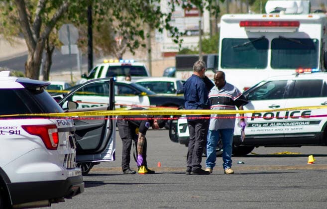 May 8, 2022, Albuquerque, New Mexico, USA: 050822 .Albuquerque Police investigates a fatal shooting that claimed 3 lives near the Cottonwood Walmart Parking lot . Photographed on Sunday May 8 , 2022. JOURNAL. Albuquerque USA - ZUMAab1_ 20220508_zaf_ab1_013 Copyright: xAdolphexPierre-Louisx