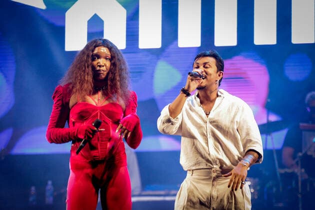RIO DE JANEIRO, RJ - 08.05.2022: TIM MUSIC FESTIVAL RJ - MAJUR and XAMÃ perform during the TIM Music Rio Festival, a music festival that brings together great names of national music, for free, at Copacabana Beach, in Rio de Janeiro, RJ. x2203366x  AndréxHorta
