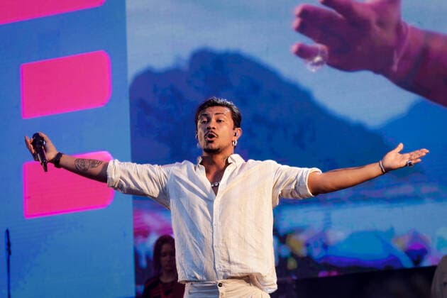 RIO DE JANEIRO, RJ - 08.05.2022: TIM MUSIC FESTIVAL RJ - XAMÃ performs during the TIM Music Rio Festival, a music festival that brings together great names of national music, for free, at Copacabana Beach, in Rio de Janeiro, RJ. x2203419x  AndréxHorta