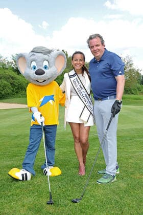 24 Europa Park EAGLES Golf Cup Michael Mack and Domitila Barros Miss Germany 2022 on the occasion of the 24 Europa Park EAGLES Golf Cup on 09 05 2022 at Golfclub Breisgau in Herbolzheim Tutschfelden 20220509MWI17515