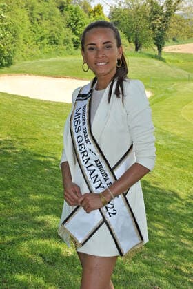 24 Europa Park EAGLES Golf Cup Domitila Barros Miss Germany 2022 on the occasion of the 24 Europa Park EAGLES Golf Cup on 09 05 2022 at Golfclub Breisgau in Herbolzheim Tutschfelden 20220509MWI17488